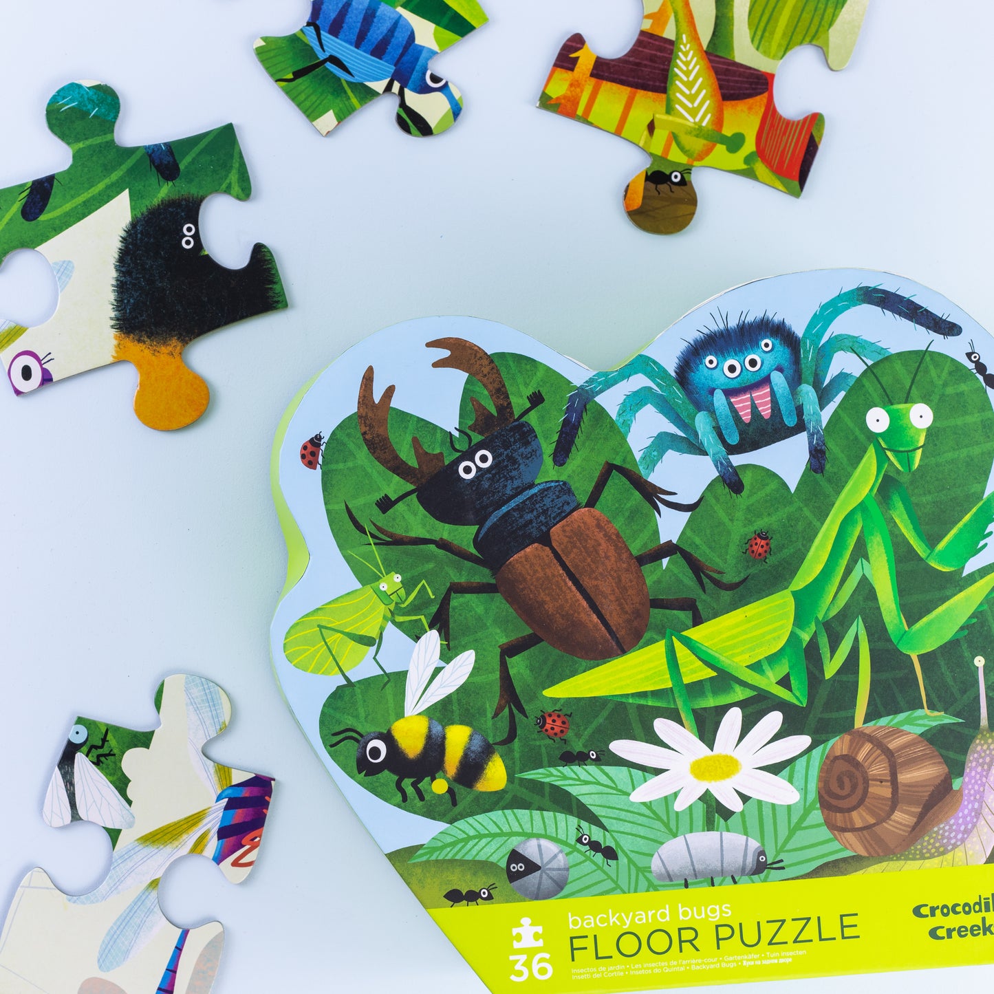 Crocodile Creek - Classic Floor Puzzle 36 pc - Backyard Bugs