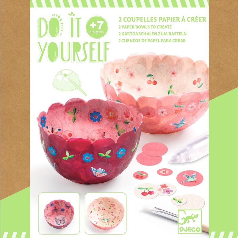 Packaging for paper bowls kit with 'Do It Yourself' text