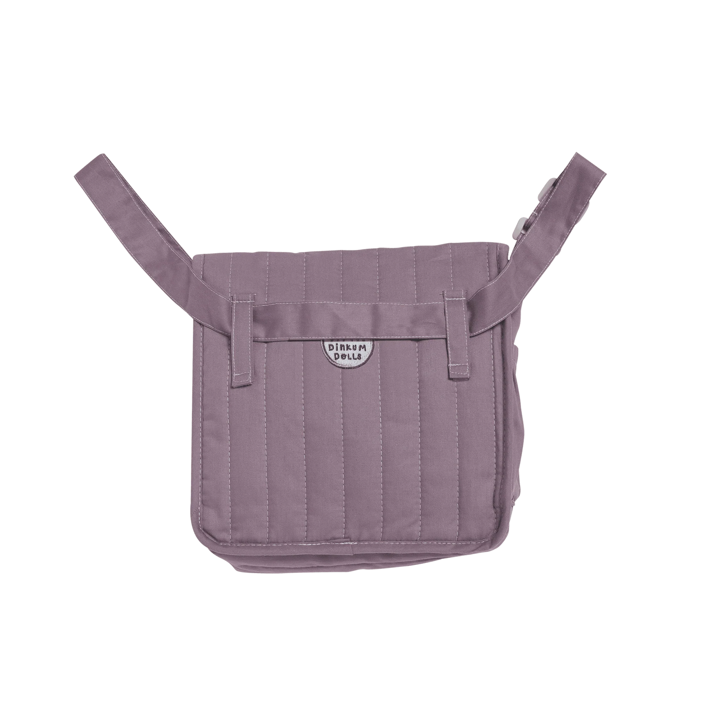 Purple baby carrier with visible brand logo on a white background