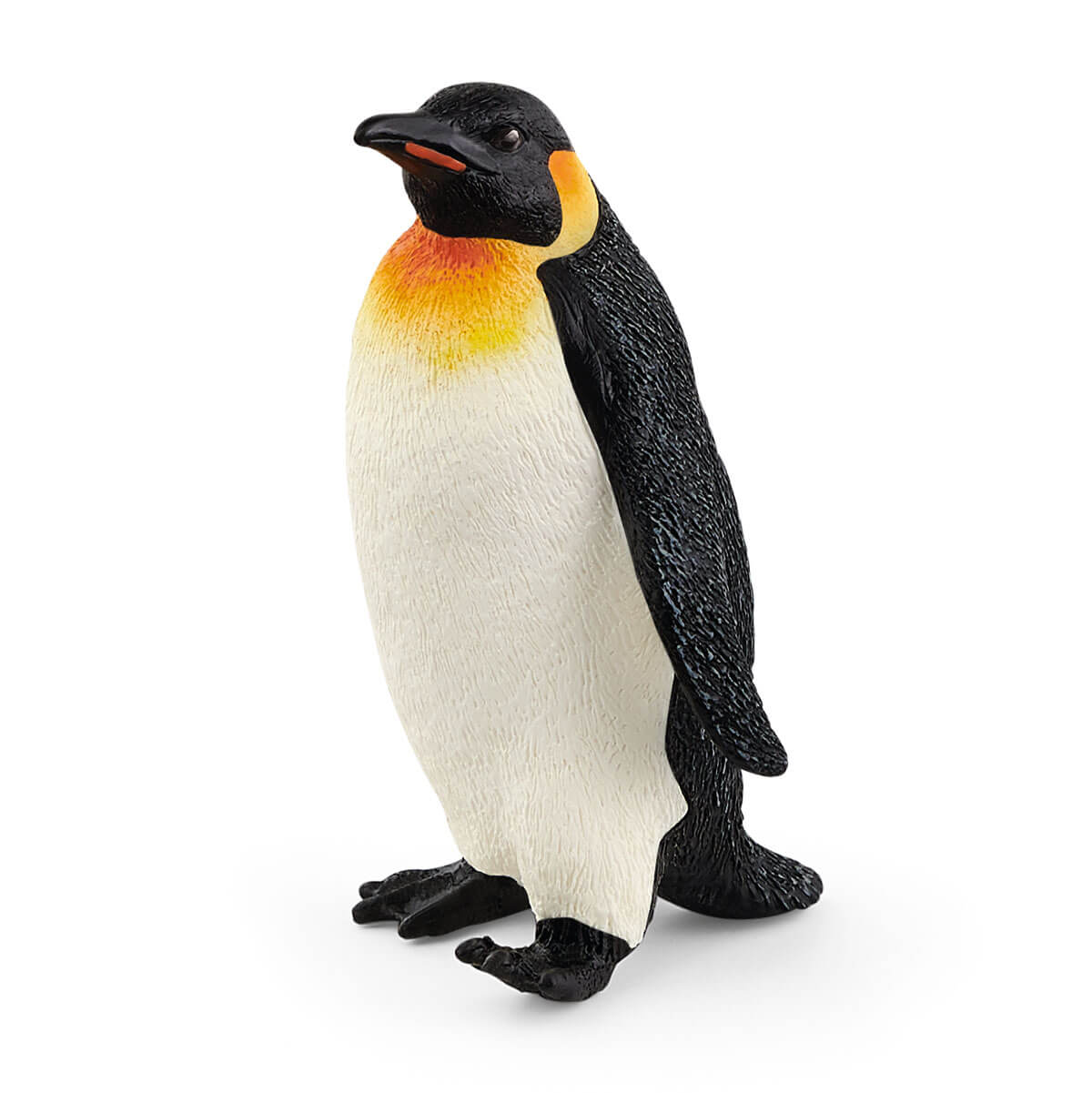 Penguin figurine on a white background