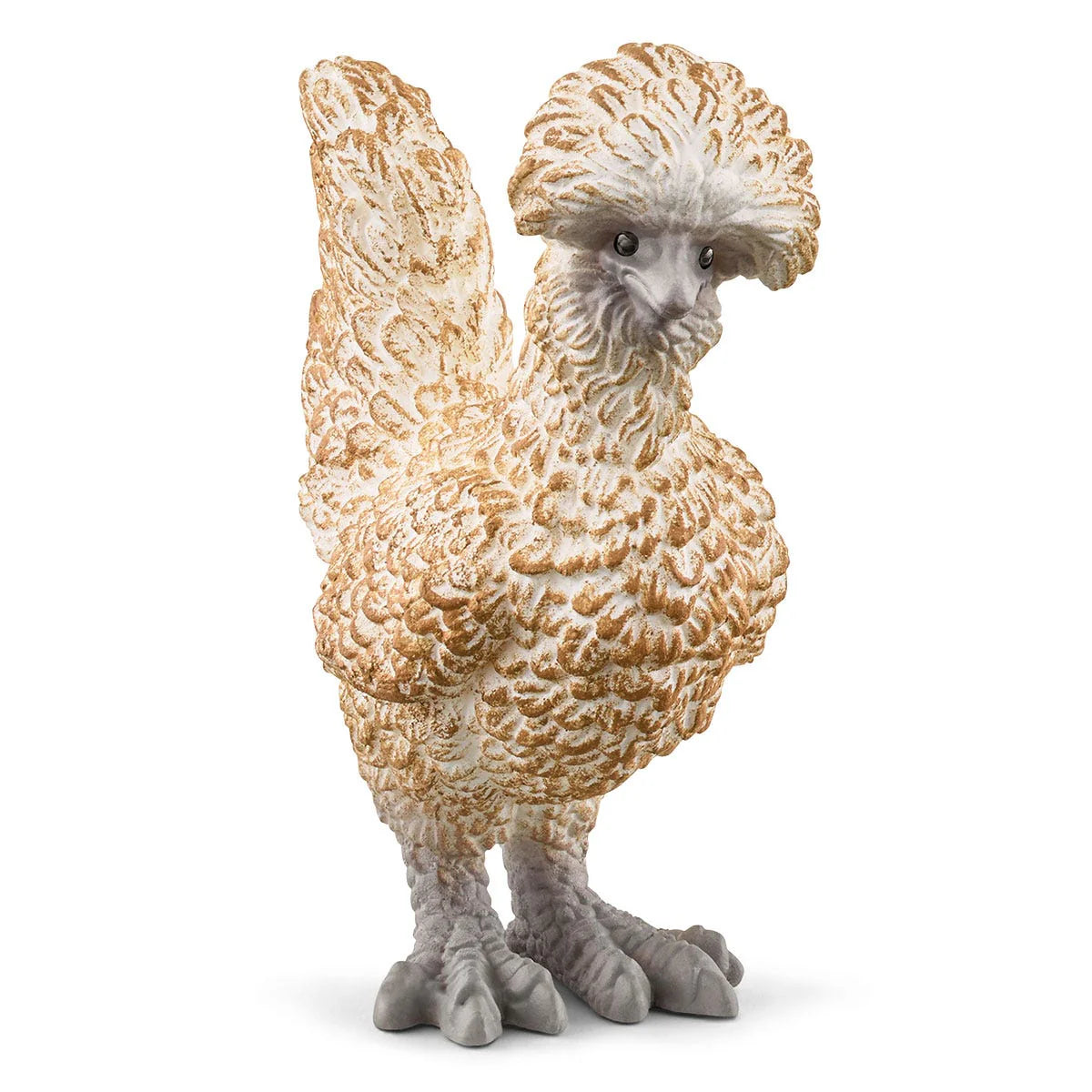 detailed figurine of a rooster on a white background