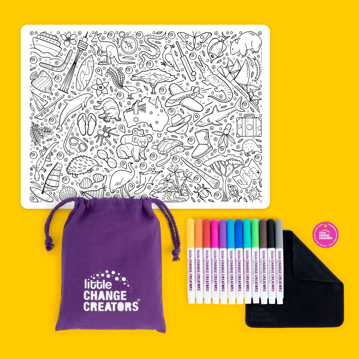 Re-FUN-able™ Reusable Colouring + Doodle Mat
