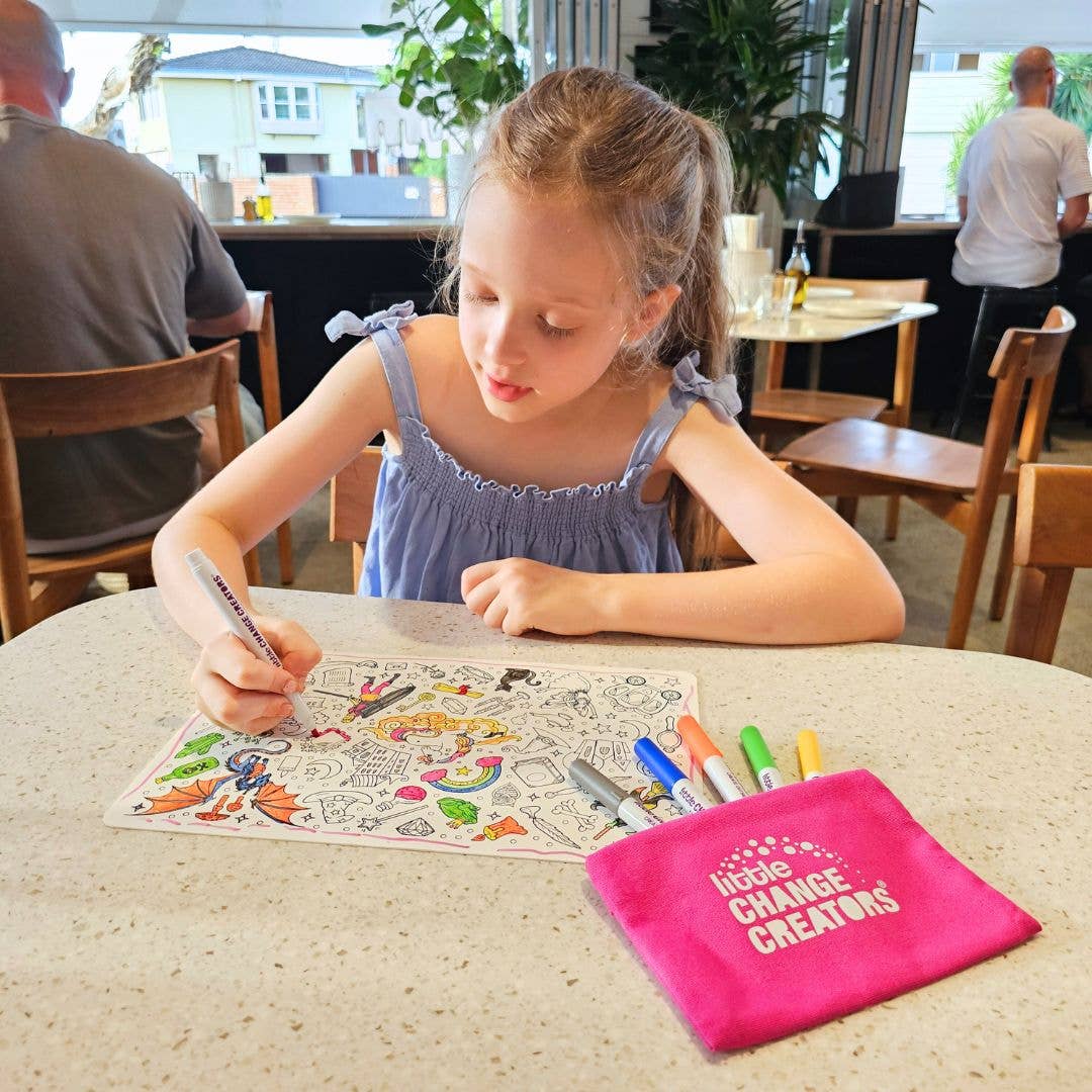 Pocket Reusable Colouring In Set - Mini Coloring Kit