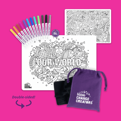 Re-FUN-able™ Reusable Colouring + Doodle Mat