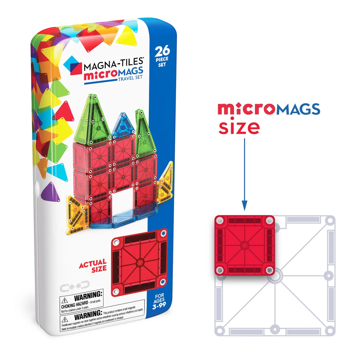 Magna-Tiles | microMAGS Travel Set (26 pc)