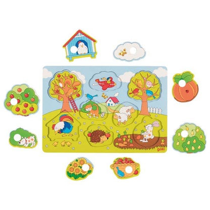 In the Garden - Background Wooden Puzzle