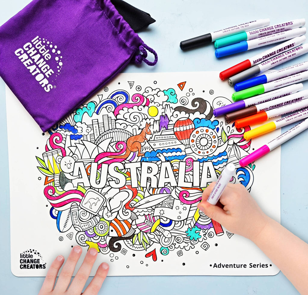 Re-FUN-able™ Reusable Colouring + Doodle Mat