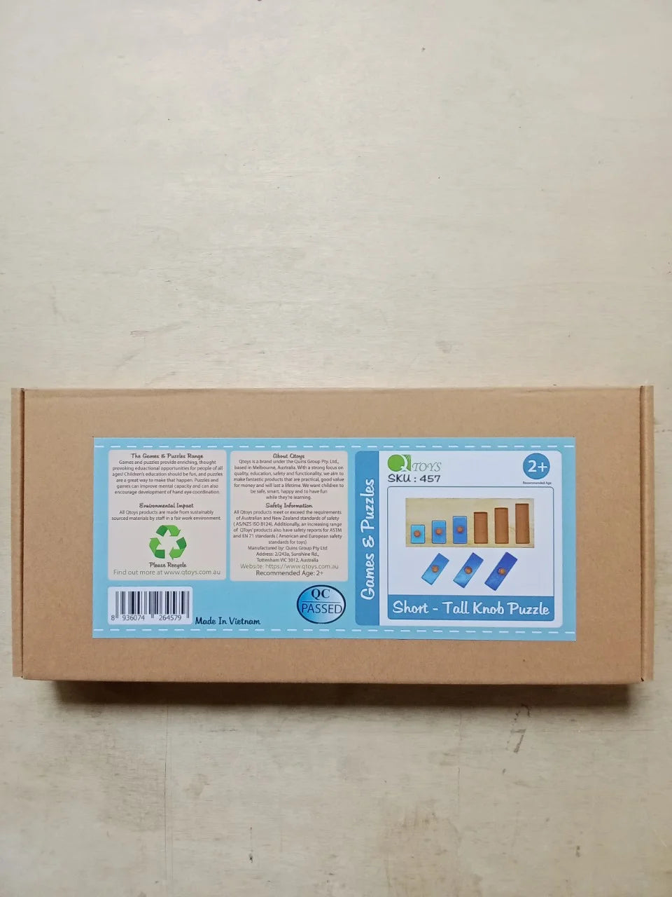 QToys | Short - Tall Knob Puzzle