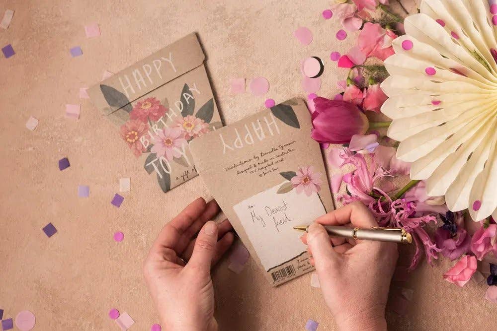 Happy Birthday Zinnia - Gift of Seeds