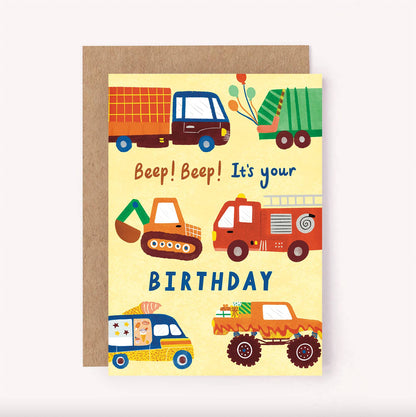 Vehicles - Happy Birthday Card