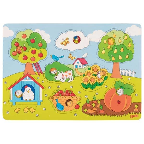 In the Garden - Background Wooden Puzzle