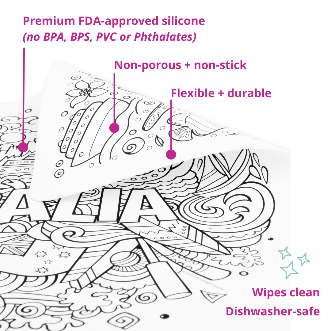 Re-FUN-able™ Reusable Colouring + Doodle Mat