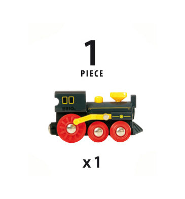 Toy train engine on a white background with text indicating '1 piece'.