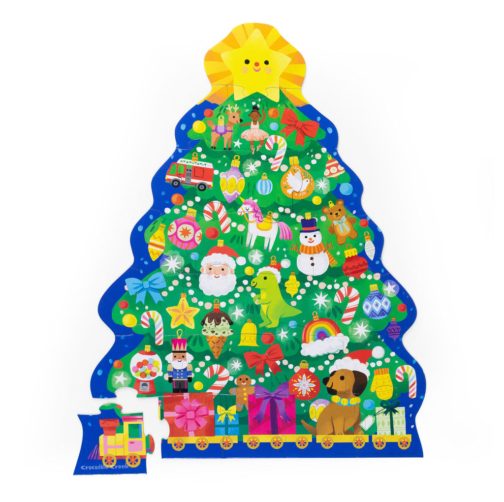 Crocodile Creek | Classic Floor Puzzle (24pc) - Christmas Tree