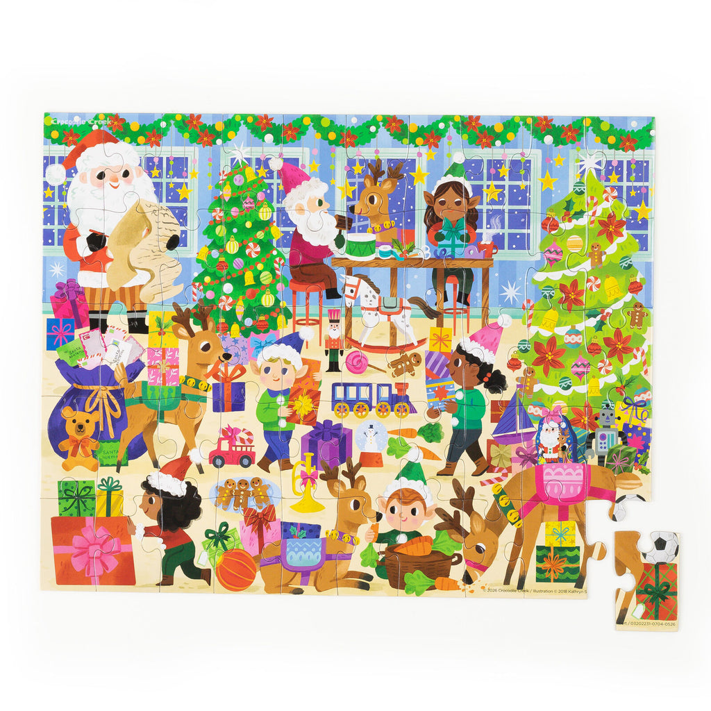 Crocodile Creek | Flat House Puzzle (50pc) - Santas Workshop