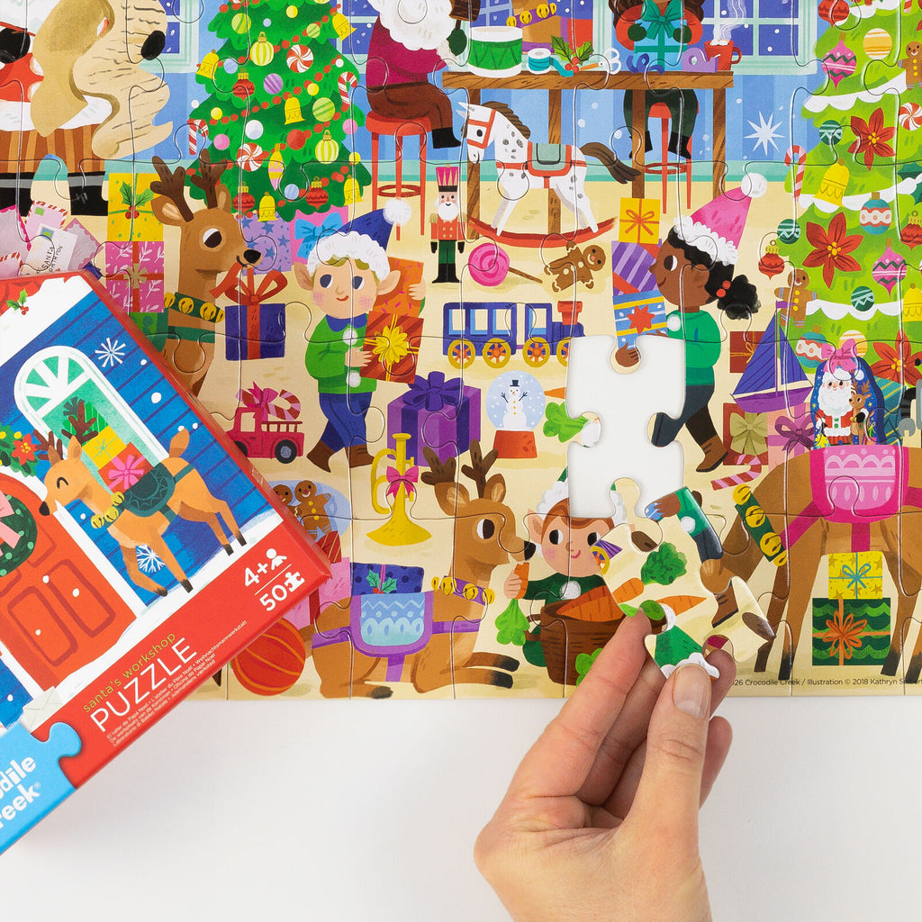 Crocodile Creek | Flat House Puzzle (50pc) - Santas Workshop