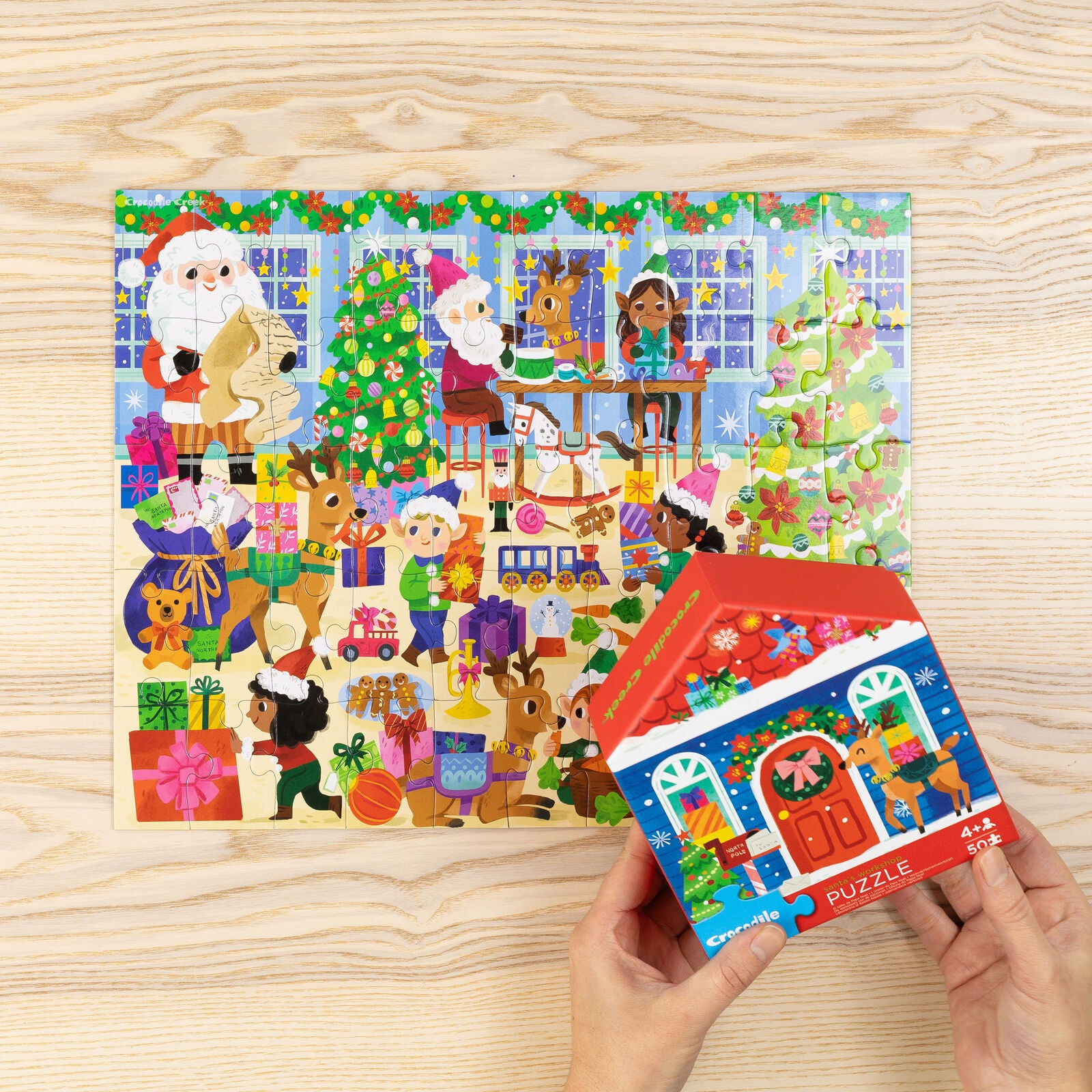 Crocodile Creek | Flat House Puzzle (50pc) - Santas Workshop