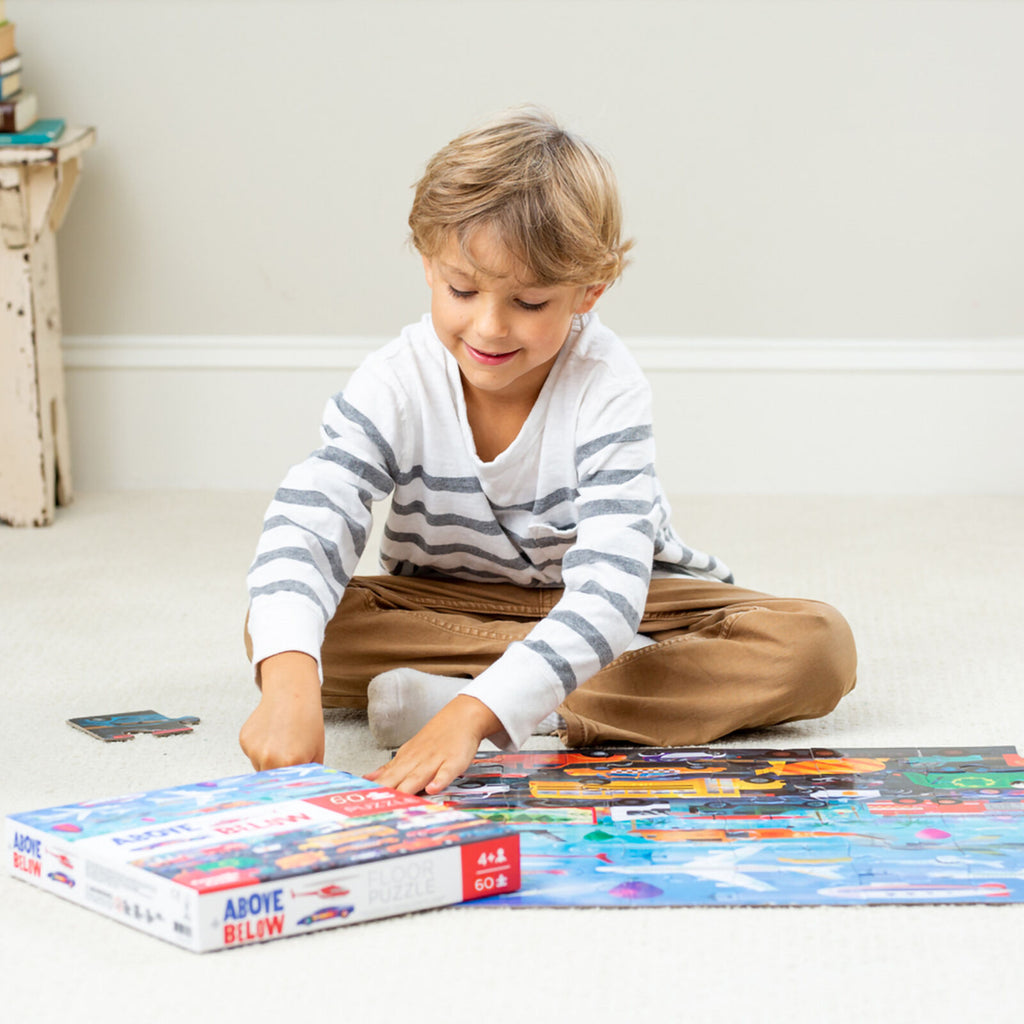 Crocodile Creek | Above & Below Puzzle (60pc) - Things that Go
