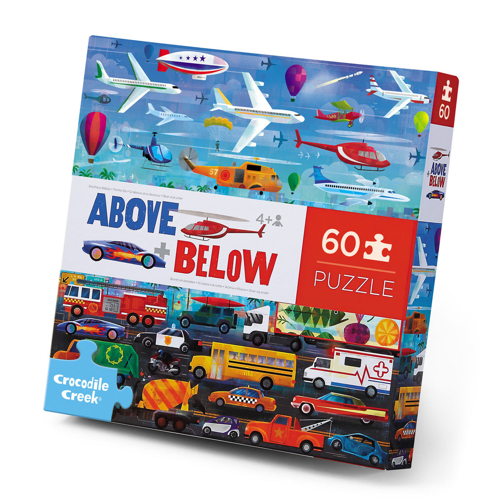 Crocodile Creek | Above & Below Puzzle (60pc) - Things that Go