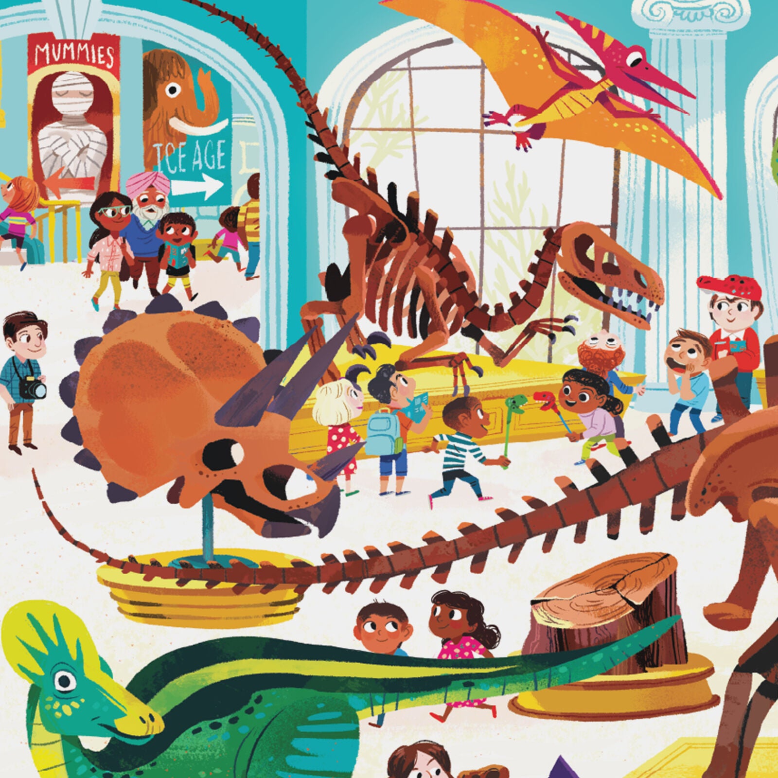 Crocodile Creek | Day at the Museum Puzzle (60pc) - Dinosaur