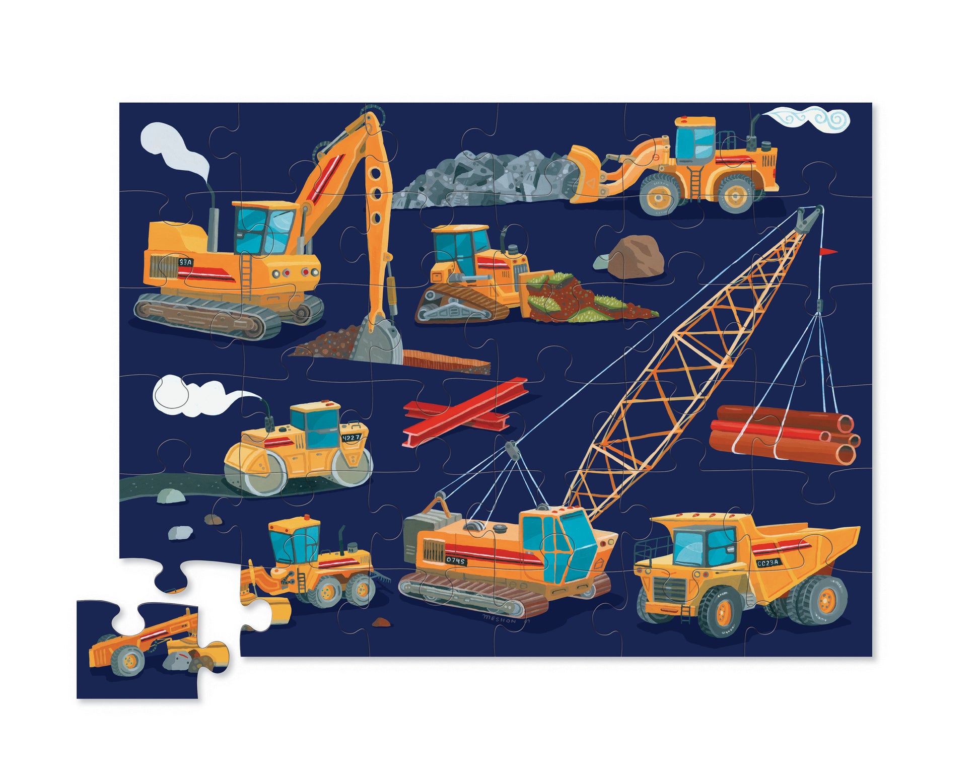Crocodile Creek - Classic Floor Puzzle - 36 pc - Construction Zone