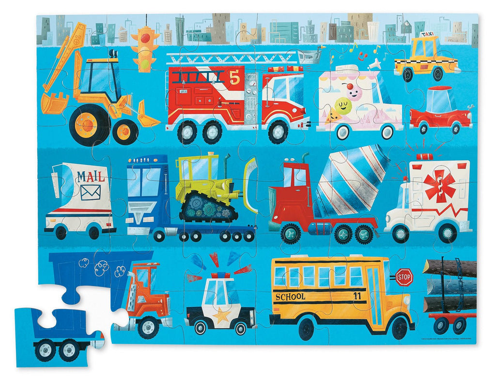 Crocodile Creek - Classic Floor Puzzle 36 pc - Vehicles