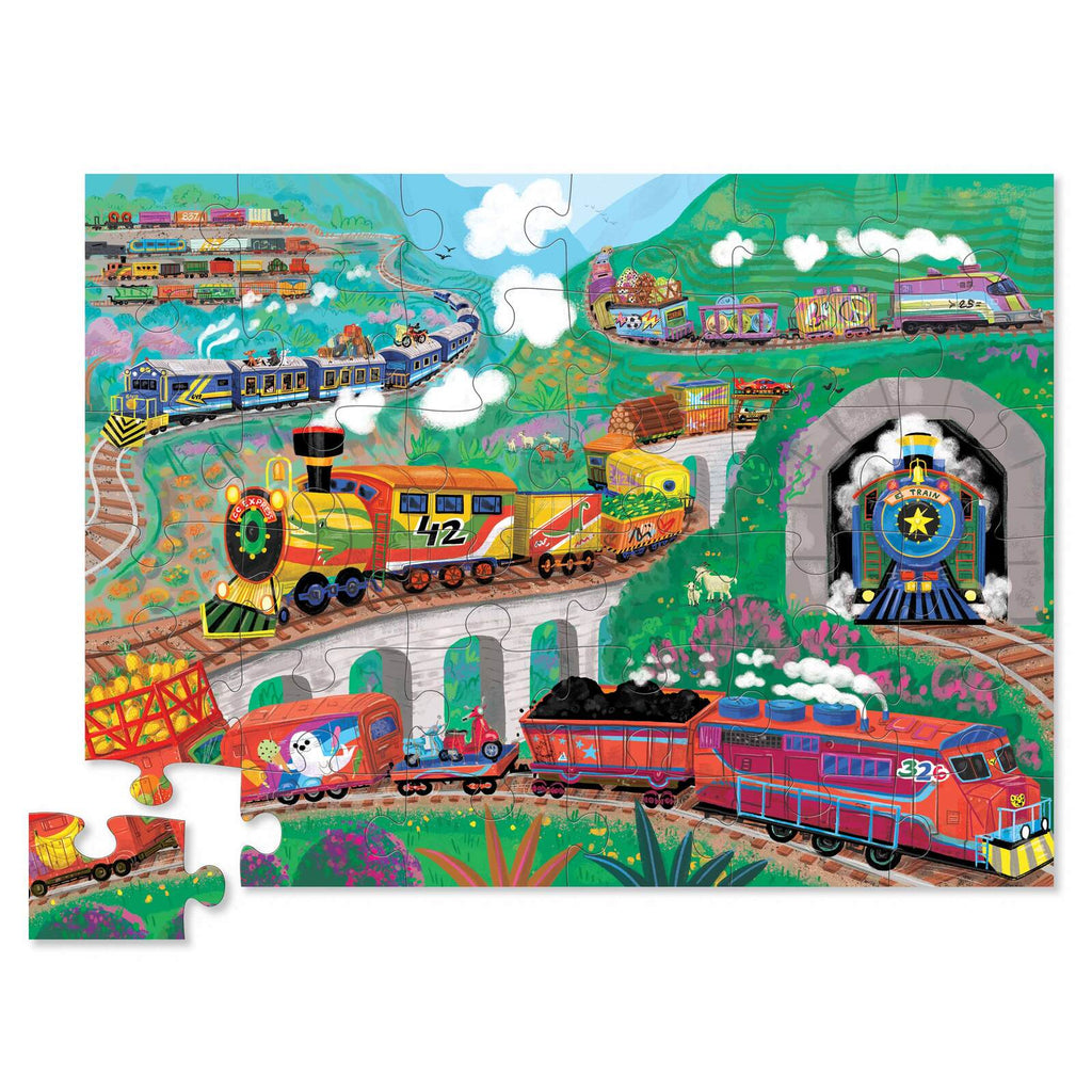 Classic Floor Puzzle (36pc) - All Aboard (Foil Stamped)