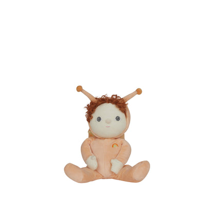 Plush toy with antler-like horns on a white background
