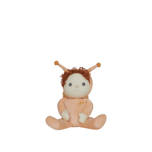 Plush toy with antler-like horns on a white background