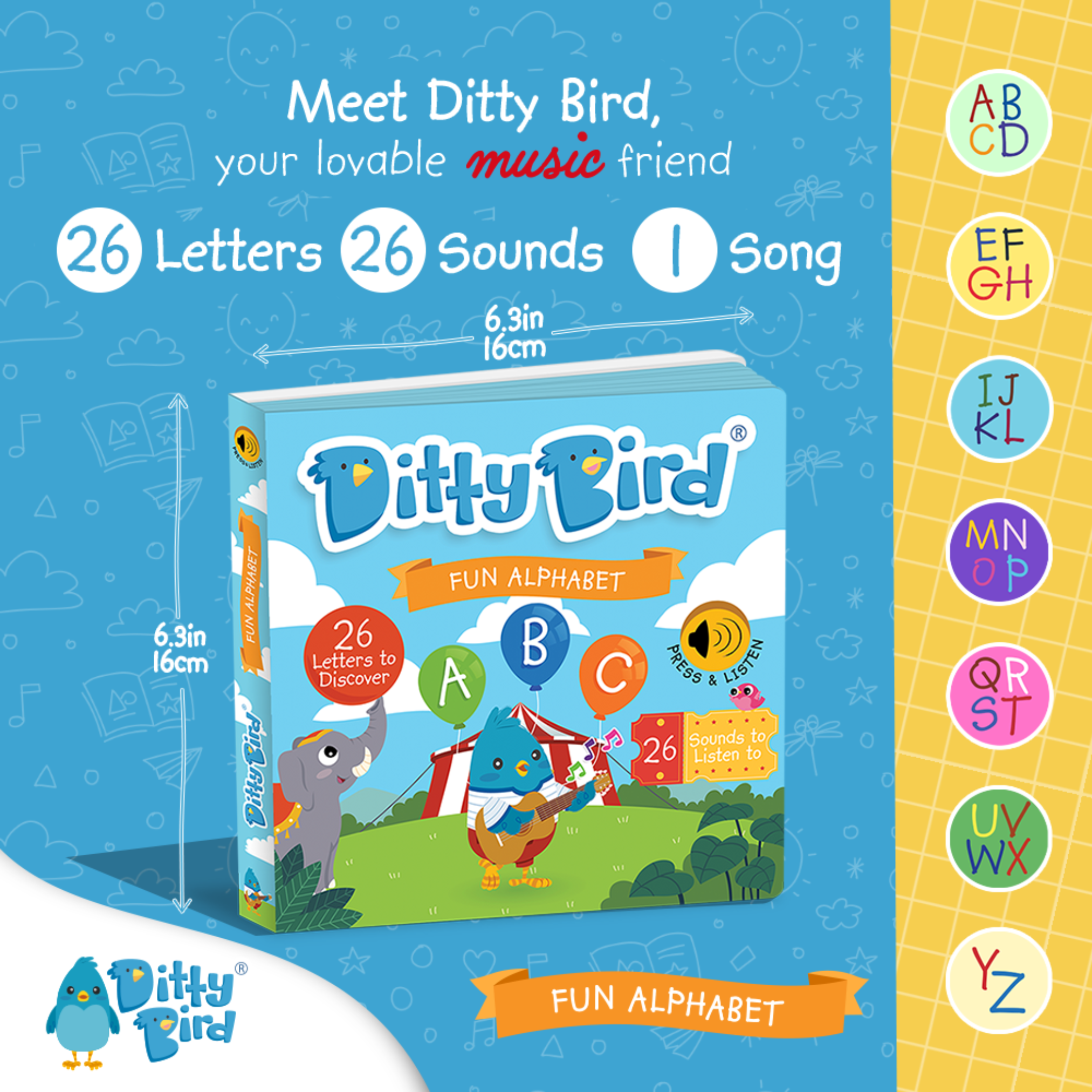 Ditty Bird - Fun Alphabet Board Book