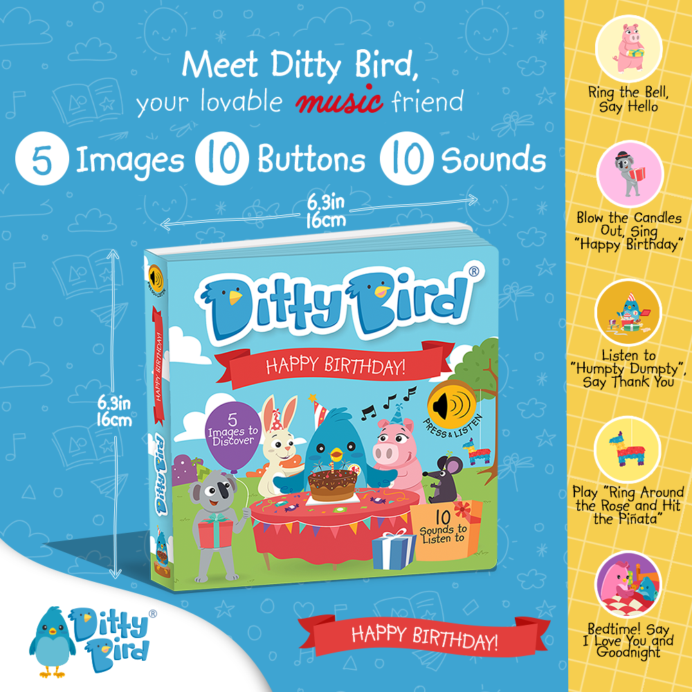 Ditty Bird - Happy Birthday! Board Book