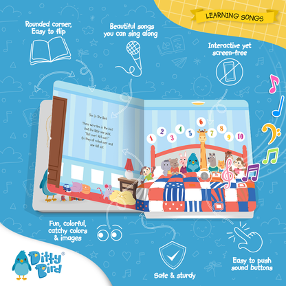 Inside page of Ditty Bird - Learning Songs Board Book