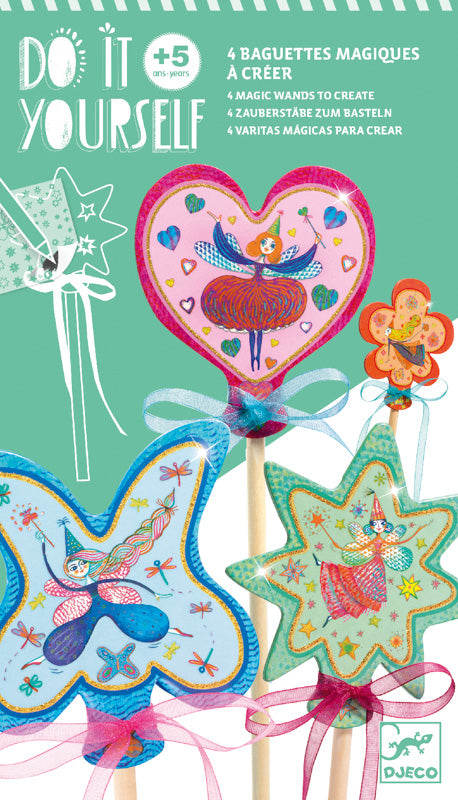 Do It Yourself packaging of magic wands.