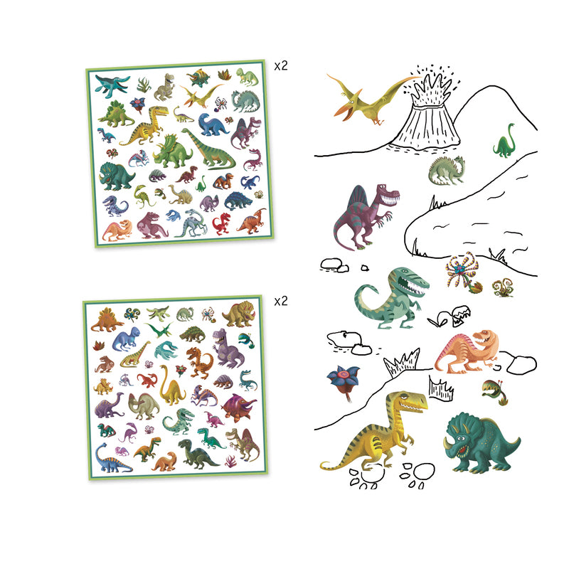 Djeco | Dinosaur - 160 Stickers Set