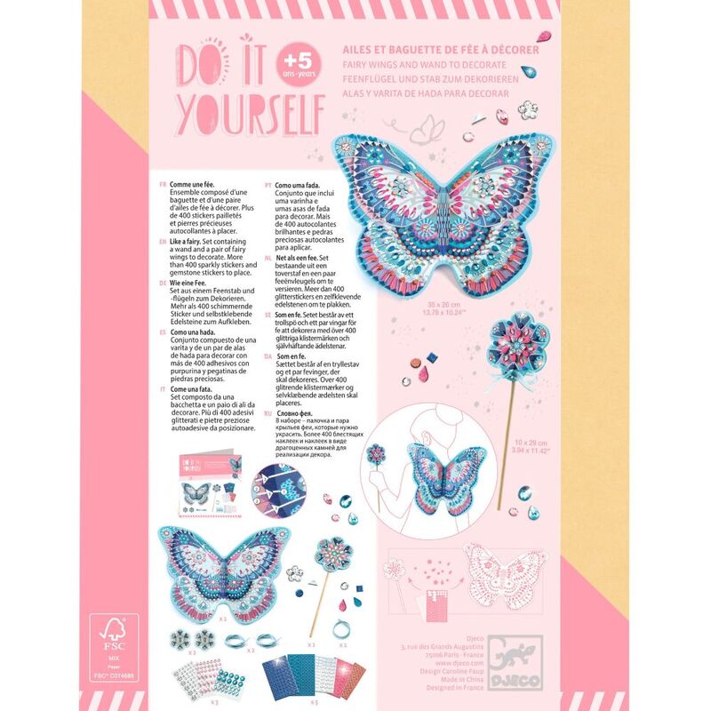 Djeco | Do It Yourself - Like a Fairy Wings and Wand Set
