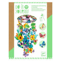 Decorative hanging kit with flowers and butterflies on a cardboard packaging.