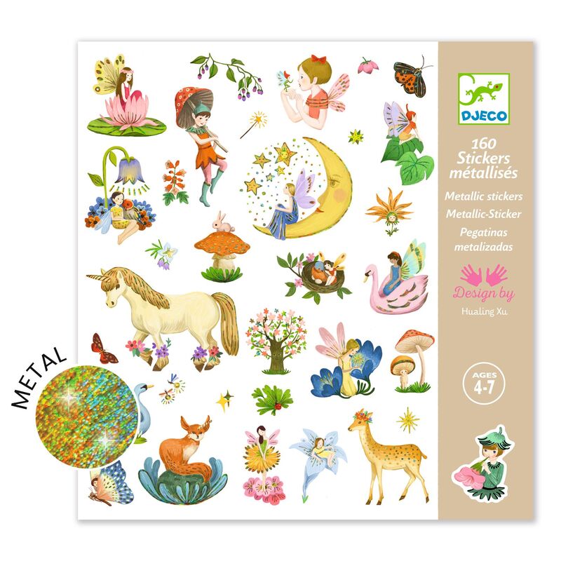 Djeco | Fantasy - 160 Metallic Stickers Set