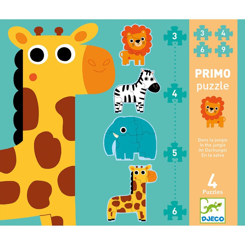 Djeco | Jungle - First Puzzles (3/4/5/6pc) – Enchanted Toy Shop