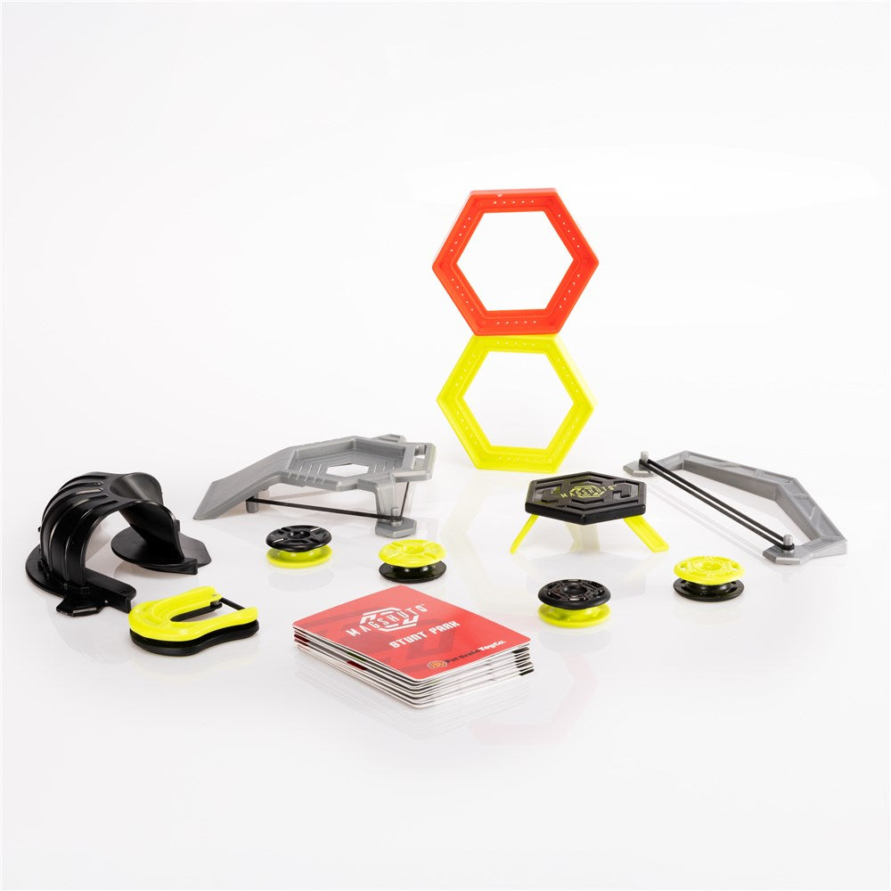 Set of hexagonal tools and accessories on a white background
