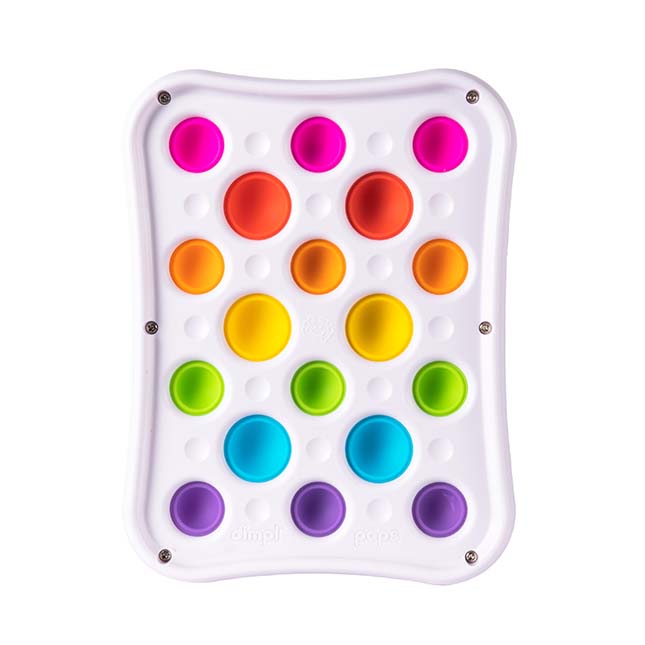 Colorful pop-it fidget toy on a white background
