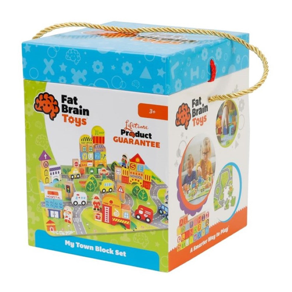 Fat Brain Toys My Town Block Set packaging on a white background