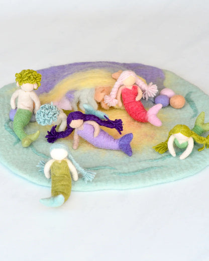 Felt Waldorf Mermaid - Purple Hair