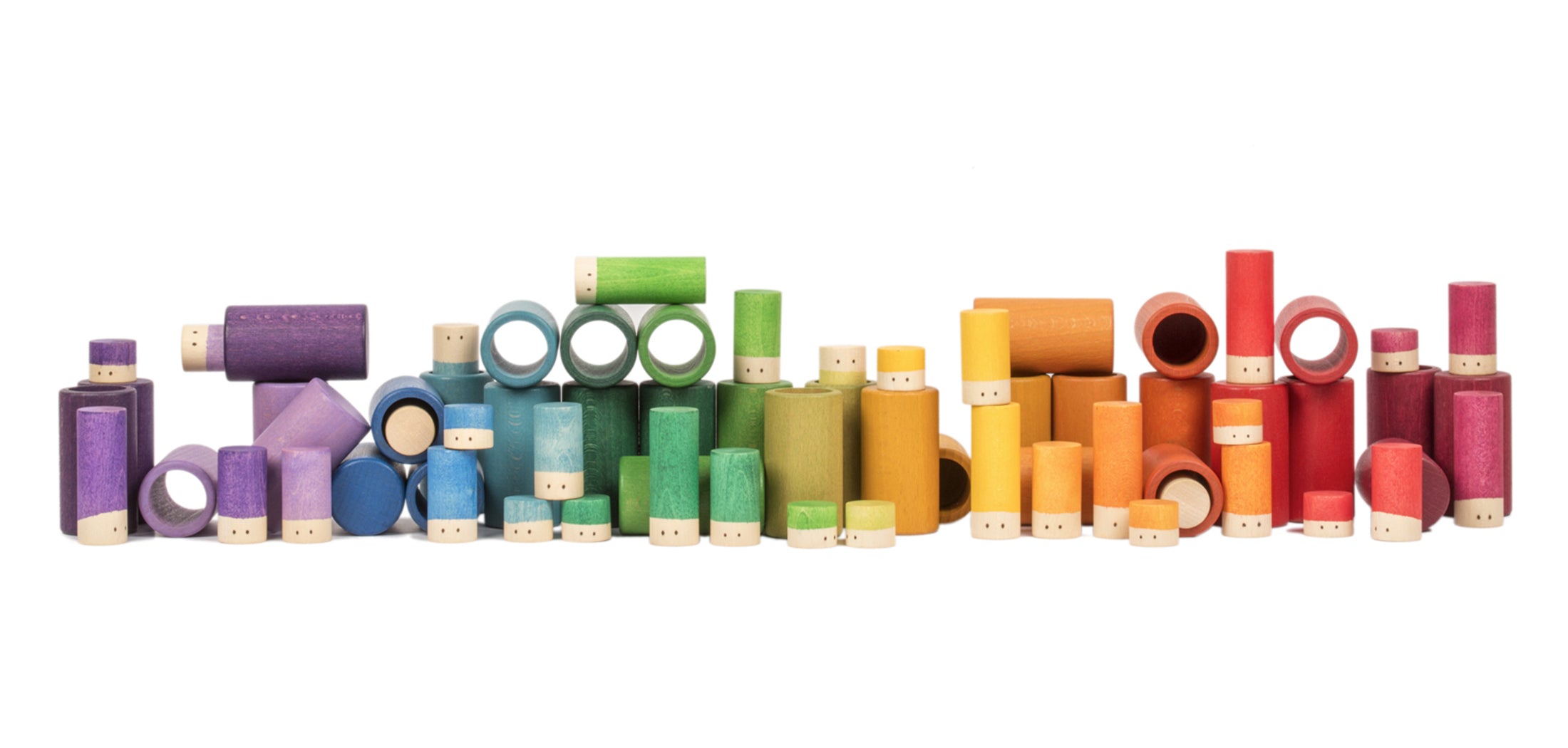 Colorful spools of thread arranged in a decorative pattern on a white background