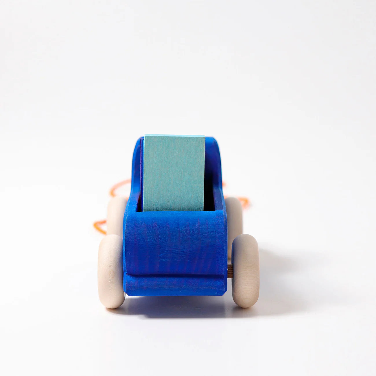 Blue truck on a white background