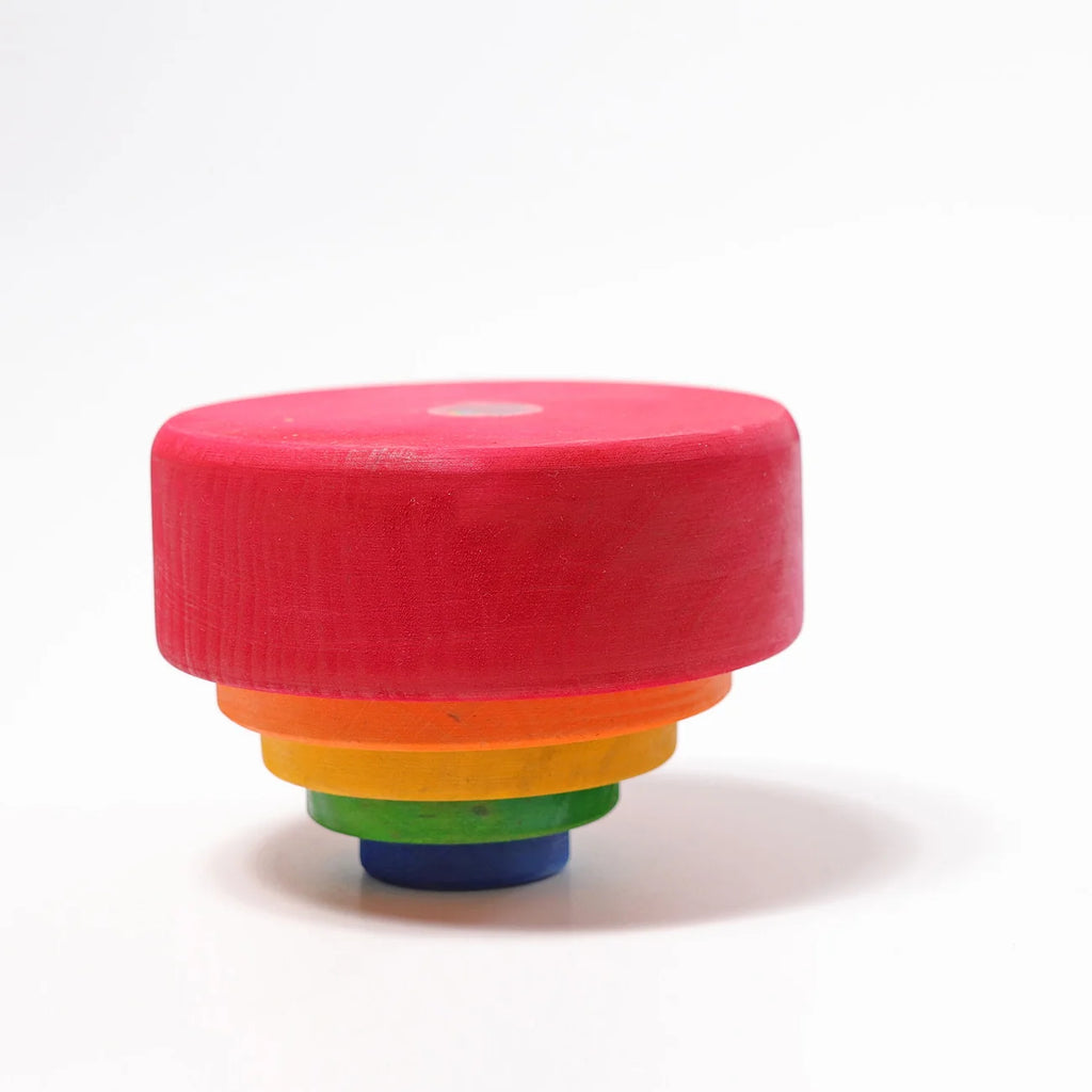 Colorful stackable toy on a white background