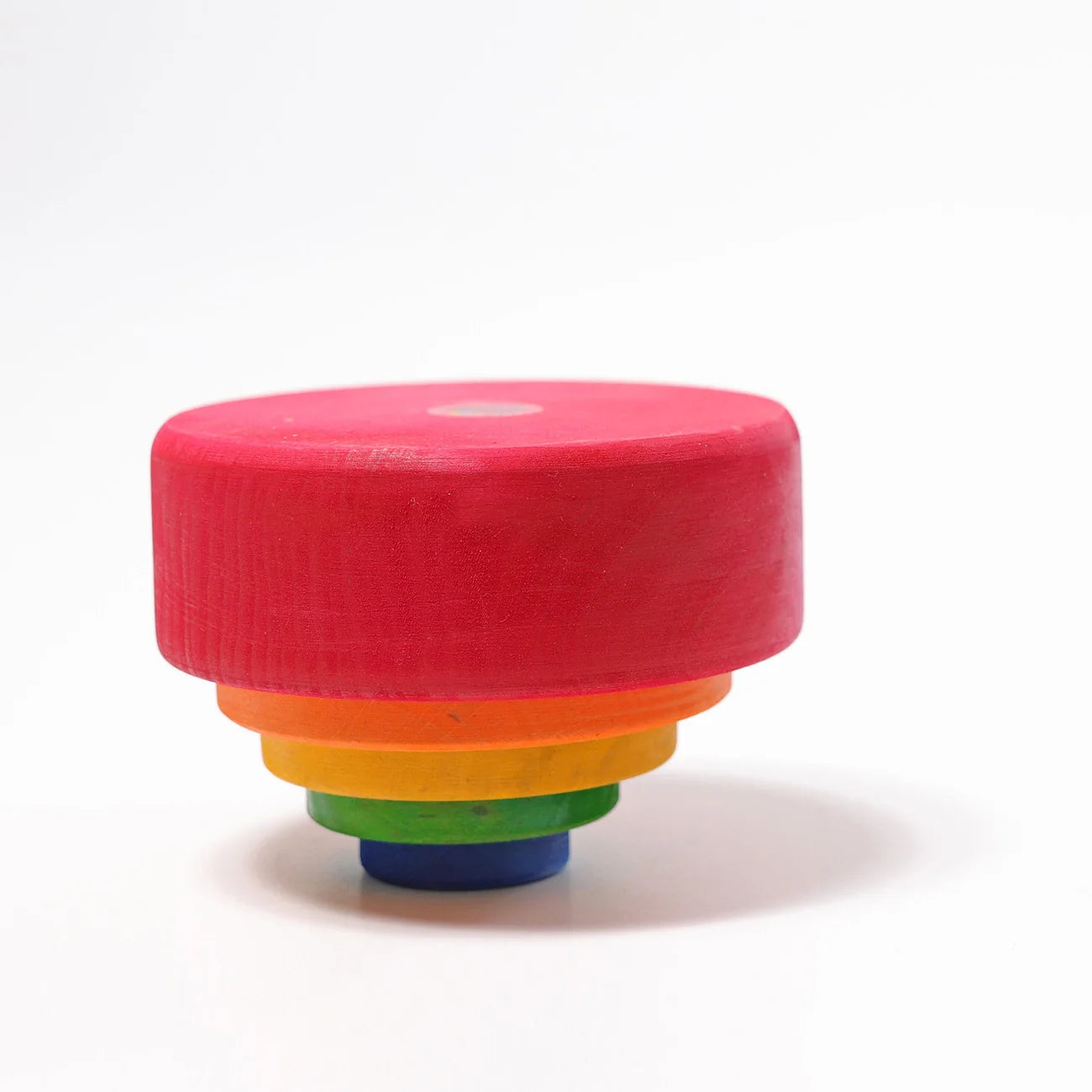 Colorful stackable toy on a white background
