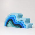 Colorful wave on a white background