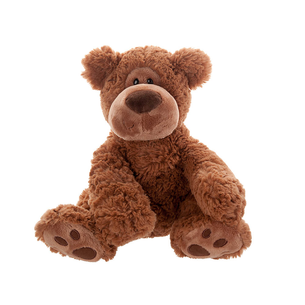 Brown teddy bear on a white background