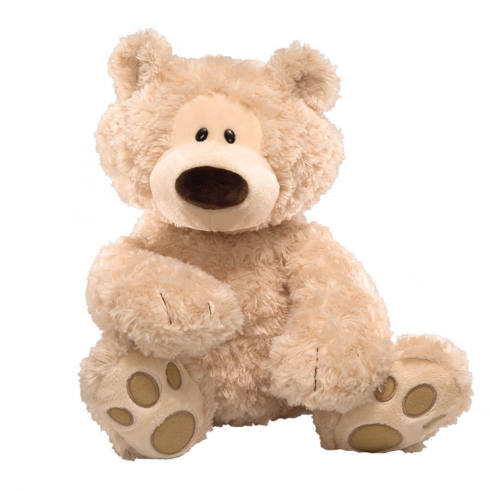 Plush teddy bear on a white background