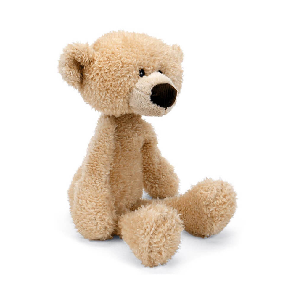 Plush teddy bear on a white background